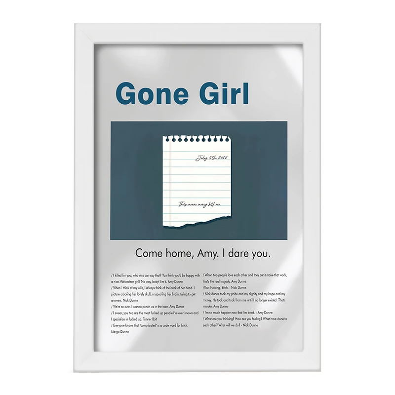 تابلو خندالو طرح دختر گمشده (Gone Girl) کد F13828