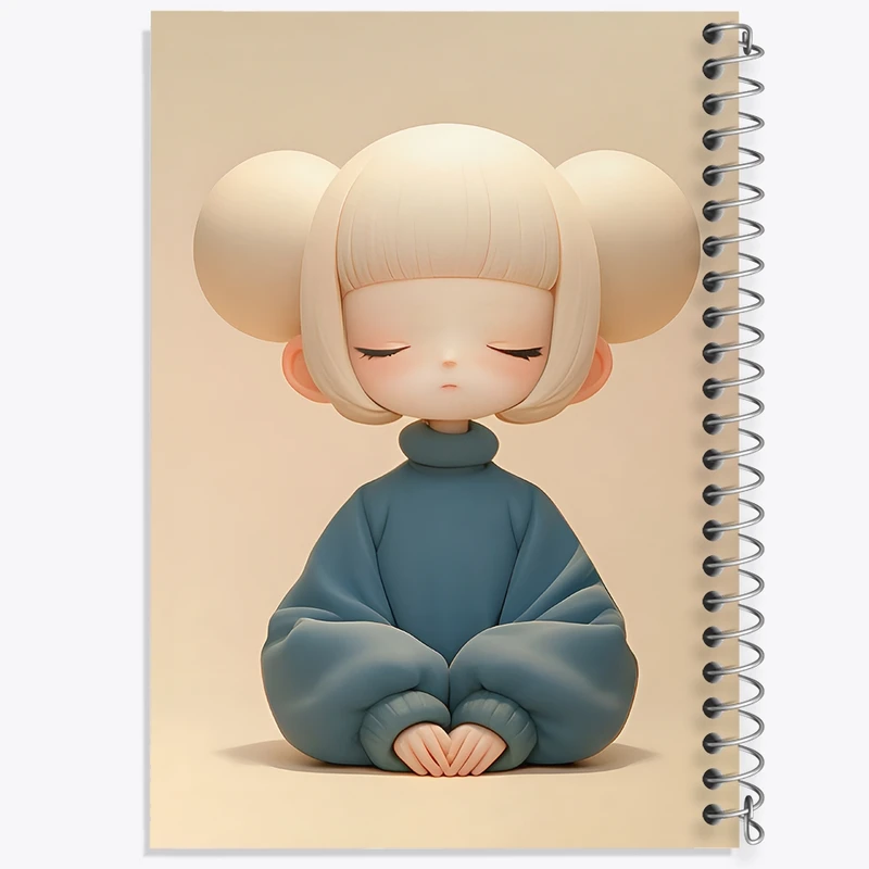 دفتر شطرنجی 50 برگ خندالو طرح دخترانه کد F12593