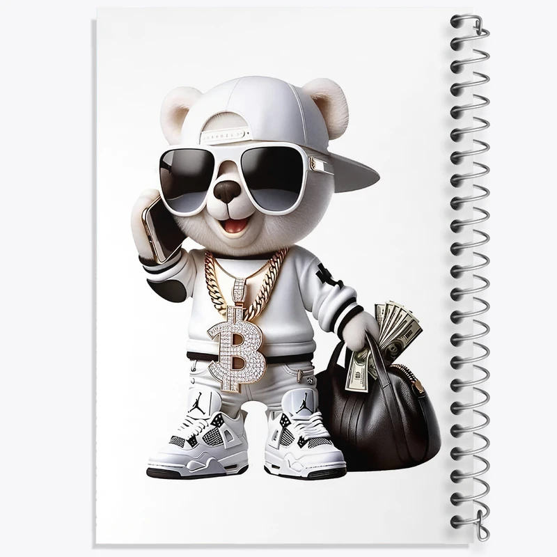 دفتر مشق 50 برگ خندالو طرح خرس تدی کد F4401