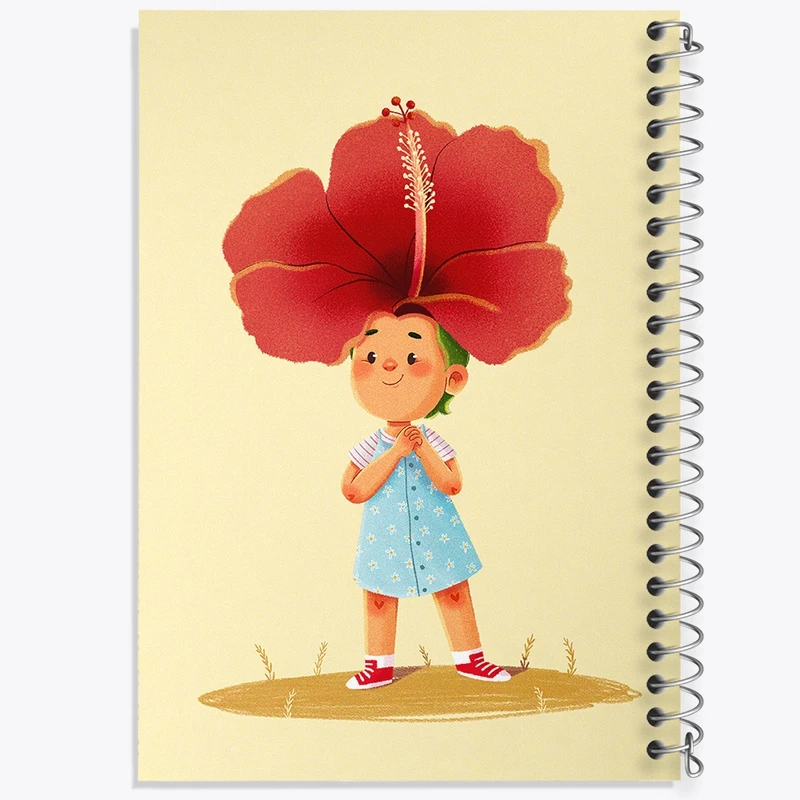 دفتر طراحی 50 برگ خندالو طرح دخترانه فانتزی کد 25719