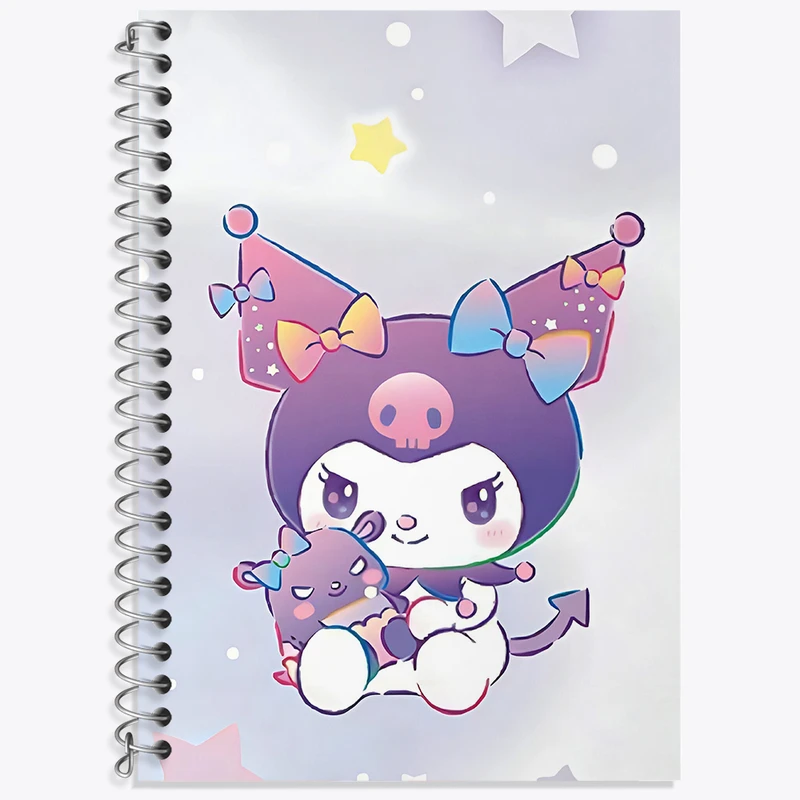 دفتر زبان دوخط 50 برگ خندالو طرح کرومی (Kuromi) کد N6849