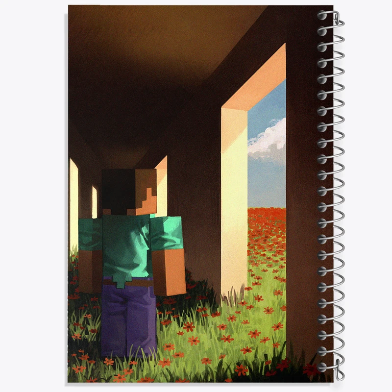 دفتر مشق 50 برگ خندالو طرح ماینکرافت (Minecraft) کد F14061