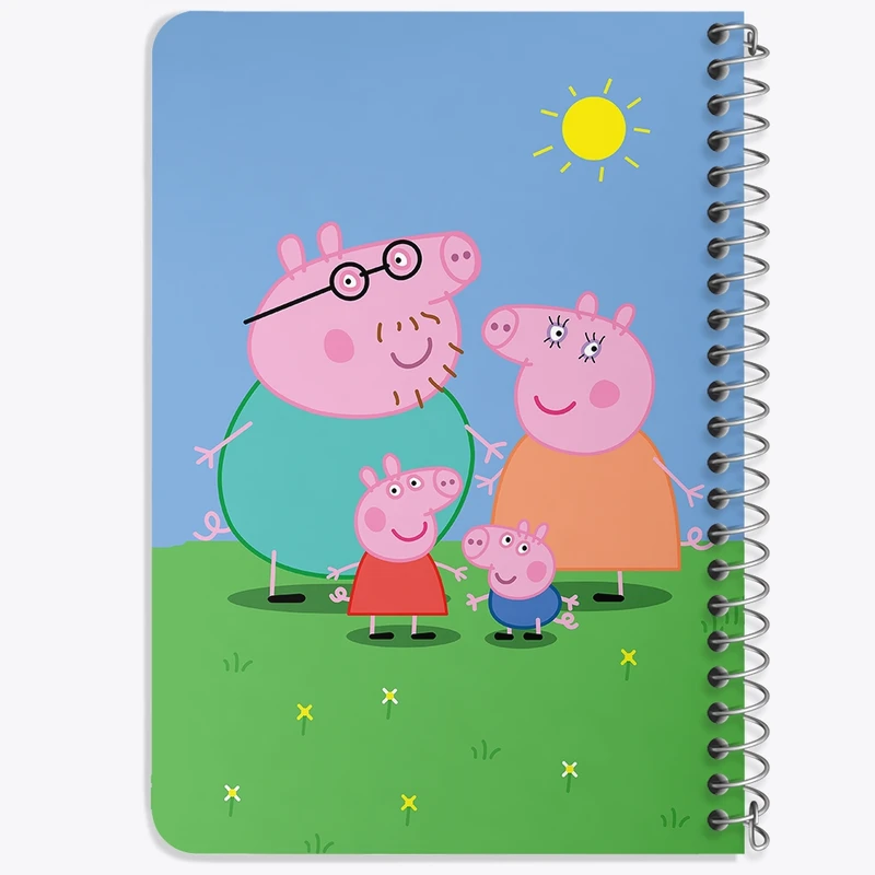 دفتر یادداشت 50 برگ خندالو طرح خانواده پپا پیگ انیمیشن پپا پیگ Peppa pig  کد 22070