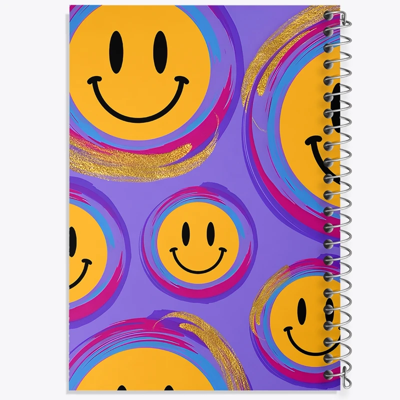 دفتر ژورنال نویسی 50 برگ خندالو مدل نقطه ای طرح ایموجی کد N6647