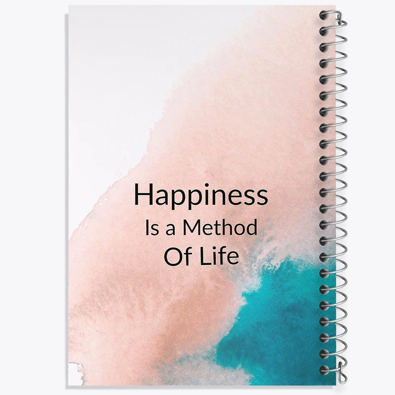 دفتر مشق 100 برگ خندالو طرح Happiness Is A Method Of Life کد F11428