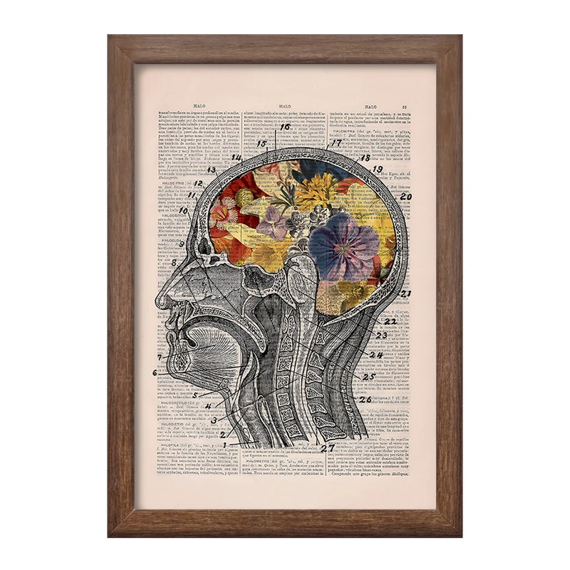 تابلو خندالو طرح آناتومی مغز (Brain Anatomy) کد F14038