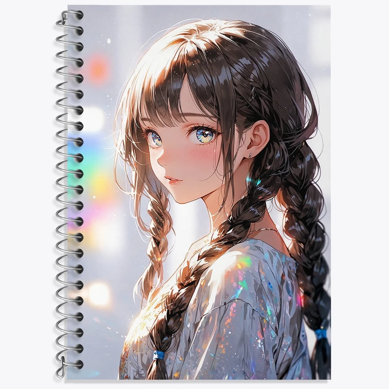 دفتر زبان 50 برگ خندالو مدل سه خط طرح دخترانه کد F3133