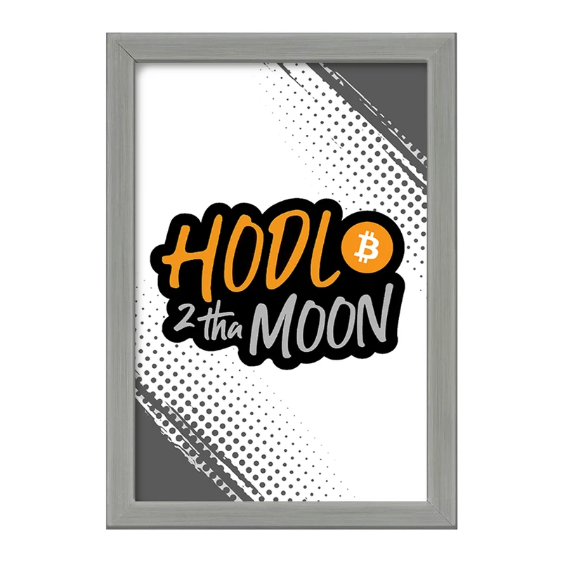 تابلو خندالو طرح HODL Bitcoin 2 The Moon  کد 10870