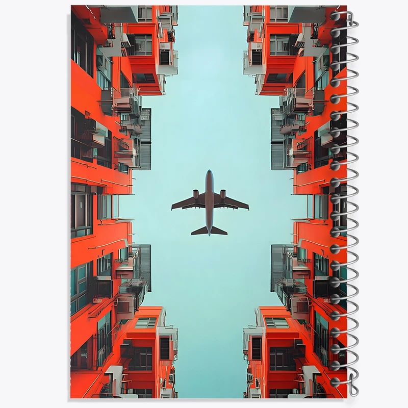 دفتر شطرنجی 50 برگ خندالو طرح هواپیما کد F9178