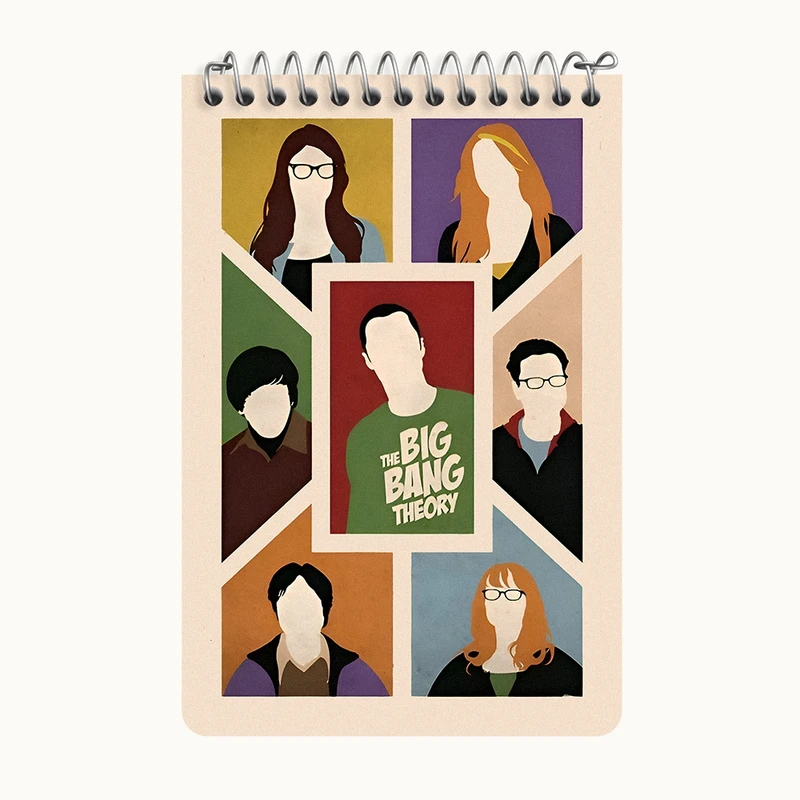 دفتر یادداشت 50 برگ خندالو طرح تئوری بیگ بنگ (The Big Bang Theory) کد F10540