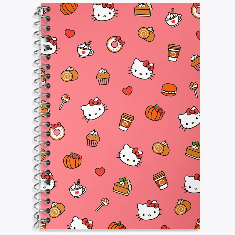 دفتر زبان 50 برگ خندالو مدل دو خط طرح هلو کیتی (Hello Kitty) کد N9096