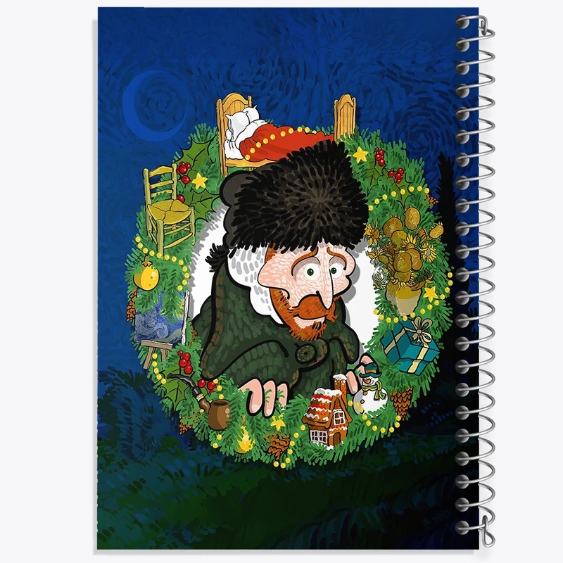 دفتر ژورنال نویسی 50 برگ خندالو مدل نقطه ای طرح ونسان ونگوگ کد F8791