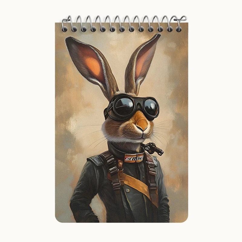 دفتر یادداشت 50 برگ خندالو طرح خرگوش چترباز کد F10570