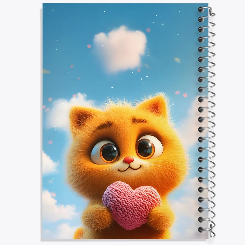 دفتر شطرنجی 50 برگ خندالو طرح گربه بامزه کد F12772