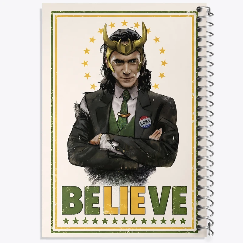 دفتر شطرنجی 50 برگ خندالو طرح لوکی (Loki) کد F10504