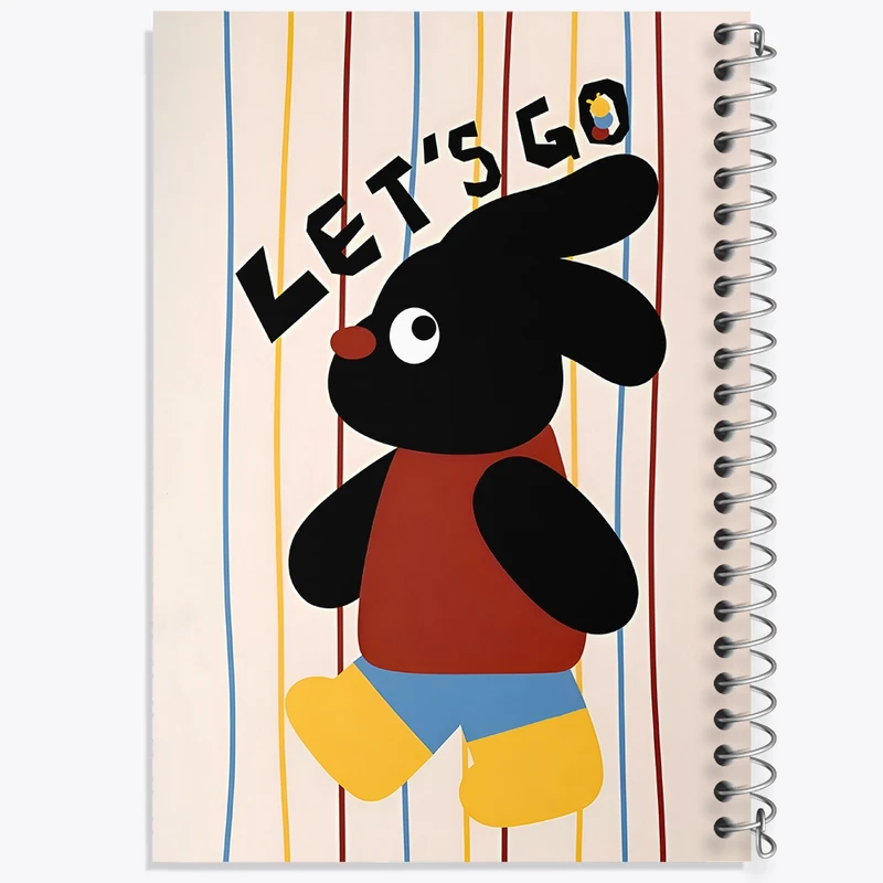 دفتر ژورنال نویسی 50 برگ خندالو مدل نقطه ای طرح سگ سیاه بامزه کد N9435