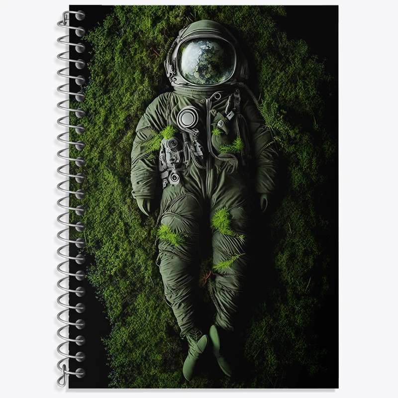 دفتر زبان دوخط 50 برگ خندالو طرح فضانورد کد F3938