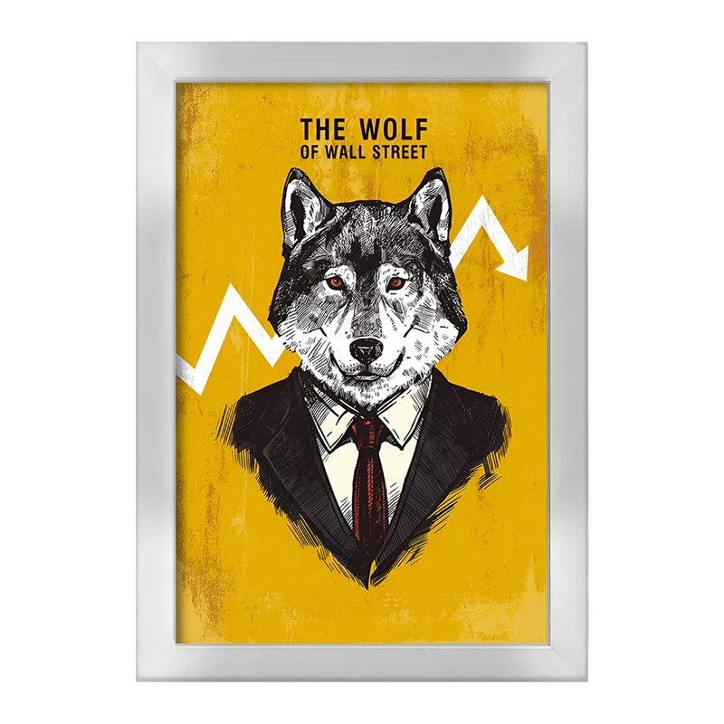 تابلو خندالو طرح گرگ وال استریت (The Wolf of Wall Stree) کد F13538