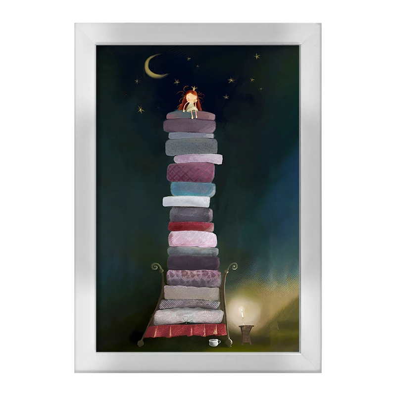 تابلو خندالو طرح دختر و خواب کد F8199