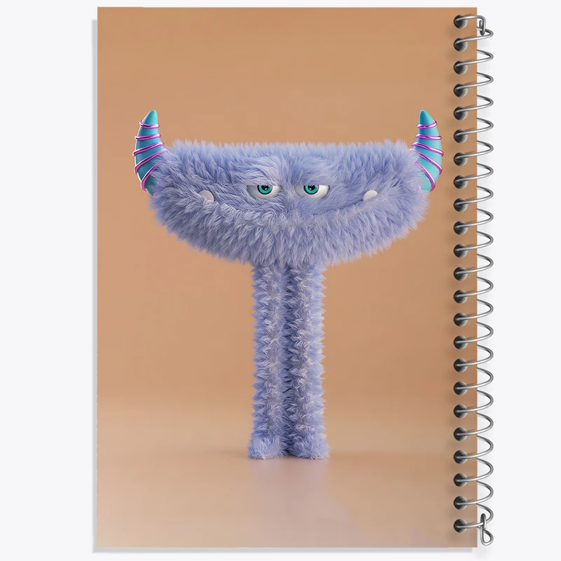 دفتر طراحی 50 برگ خندالو طرح هیولای بامزه کد F3337