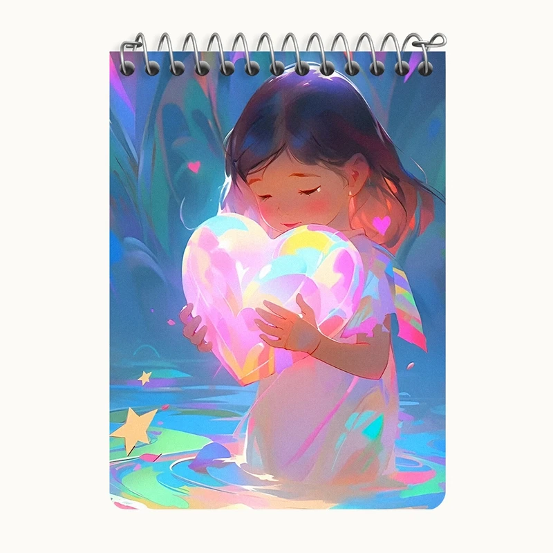 دفتر یادداشت 50 برگ خندالو طرح دخترانه کیوت کد N7363