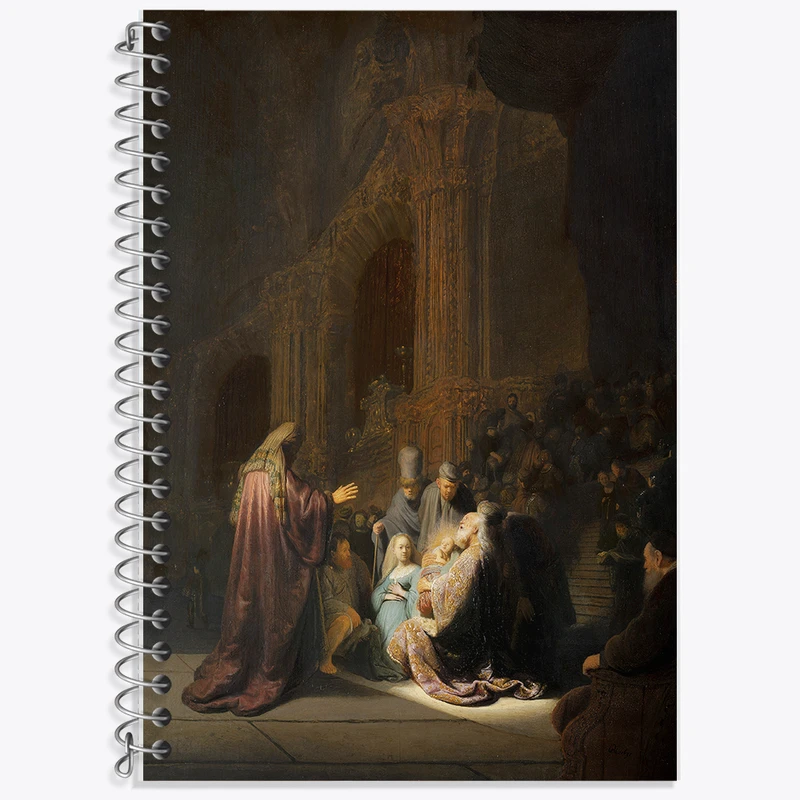 دفتر نت موسیقی 50 برگ خندالو طرح نقاشی آهنگ ستایش سیمئون اثر رامبراند کد F12243