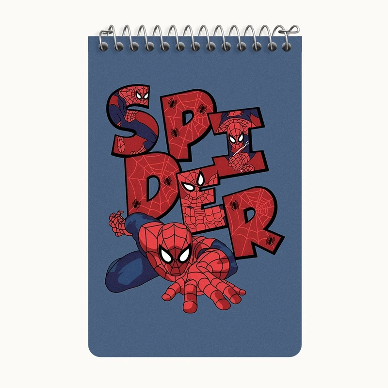 دفتر یادداشت 50 برگ خندالو طرح مرد عنکبوتی (Spider Man) کد F4989