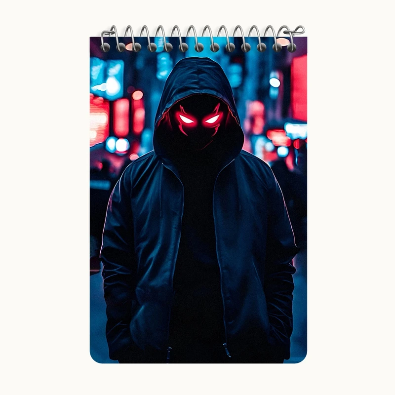 دفتر یادداشت 50 برگ خندالو طرح هکر کد F7805