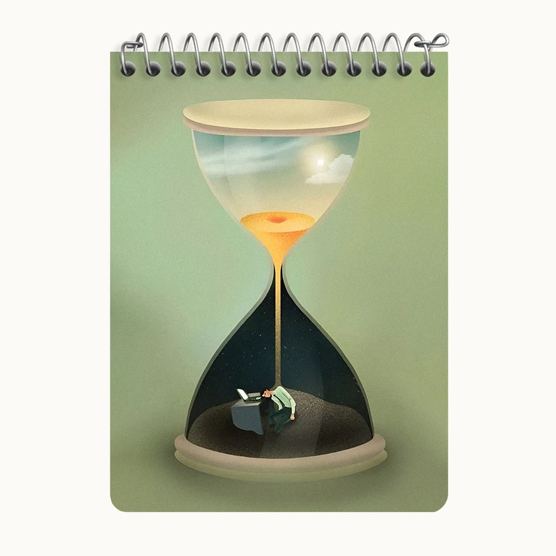 دفتر یادداشت 50 برگ خندالو طرح مفهومی کد N3089