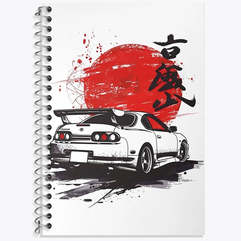 دفتر زبان 50 برگ خندالو مدل سه خط طرح ماشین اسپورت کد F10439