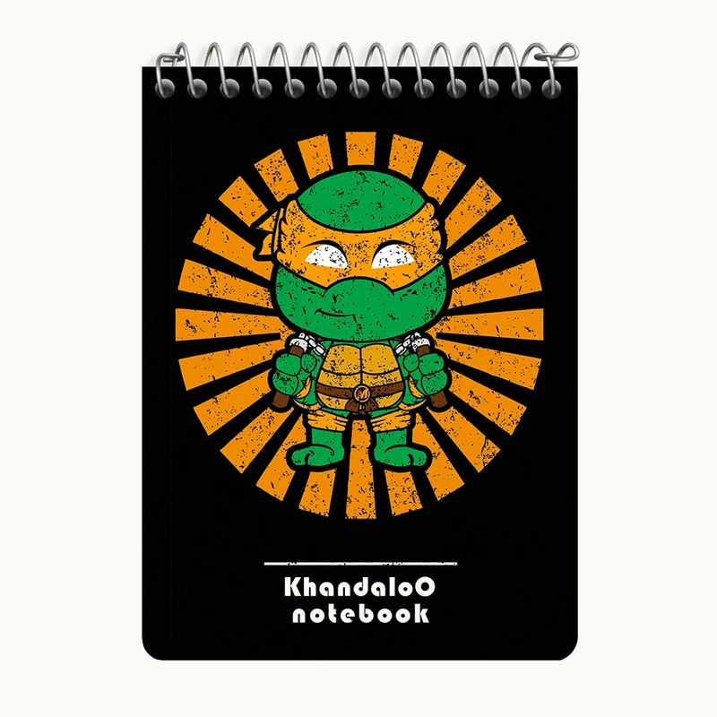 دفتر یادداشت 50 برگ خندالو طرح لاکپشت های نینجا کد N9457