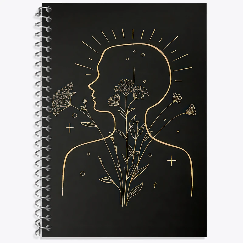 دفتر زبان دوخط 50 برگ خندالو طرح دخترانه مینیمال کد F3094