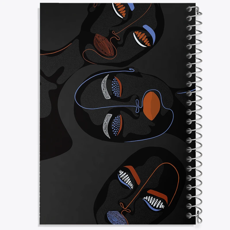 دفتر مشق 100 برگ خندالو طرح زن آفریقایی کد F4794