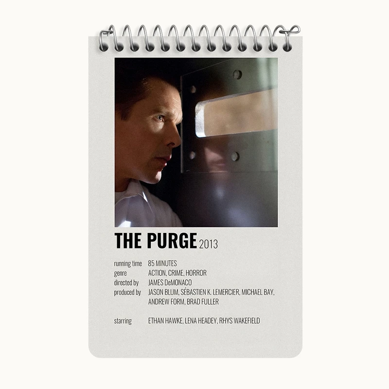 دفتر یادداشت 50 برگ خندالو طرح پاک سازی (The Purge) کد F12931