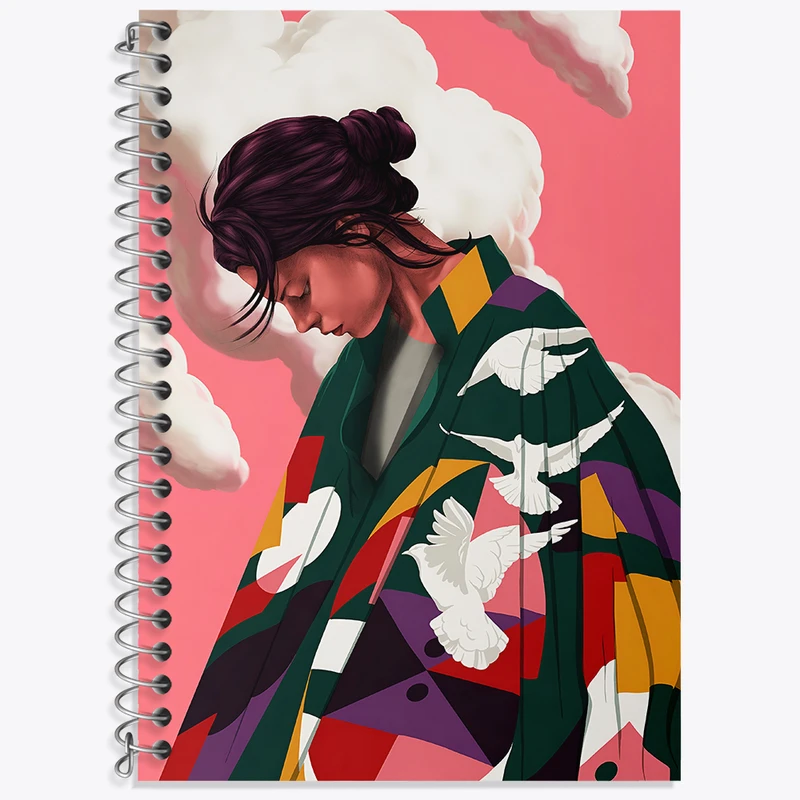 دفتر نت موسیقی 50 برگ خندالو طرح دخترانه فانتزی کد N8425