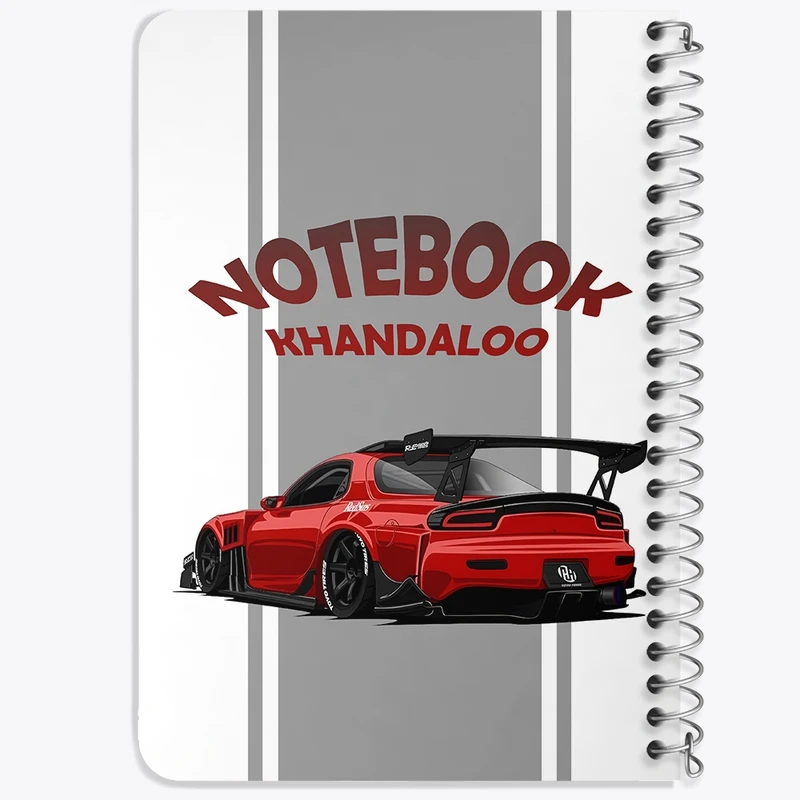 دفتر یادداشت 50 برگ خندالو طرح مزدا (Mazda RX-7) کد N7541