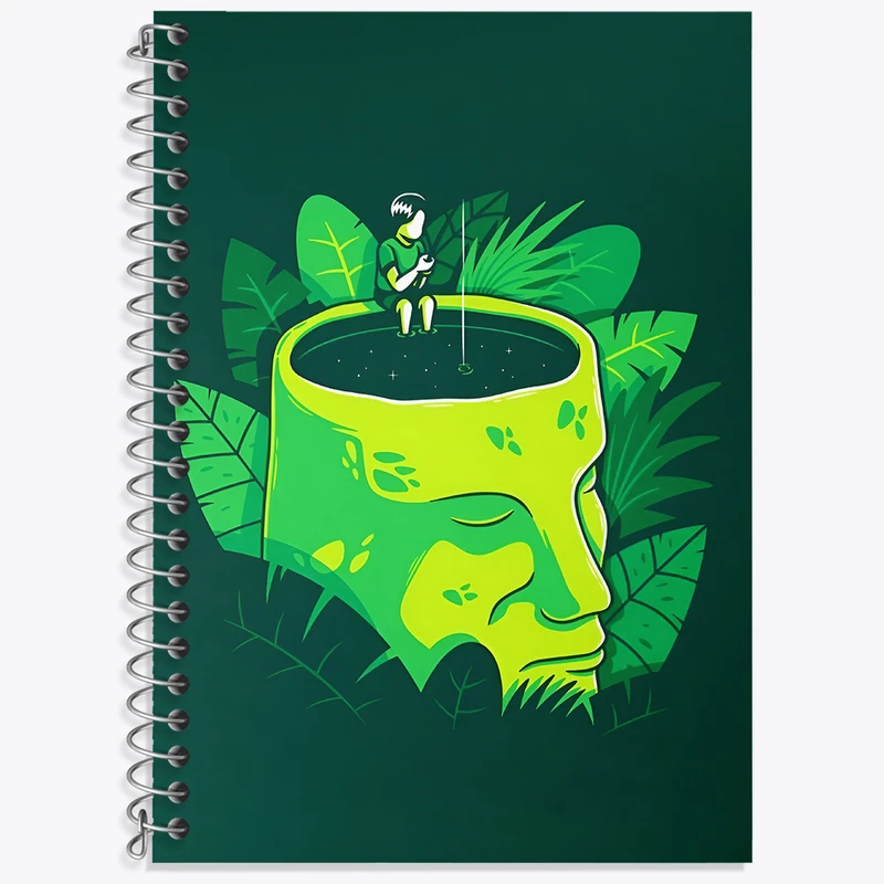 دفتر نت موسیقی 50 برگ خندالو طرح درون ذهن سبز کد N6245