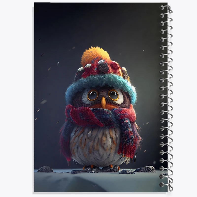 دفتر طراحی 50 برگ خندالو طرح جغد بامزه کد N2514