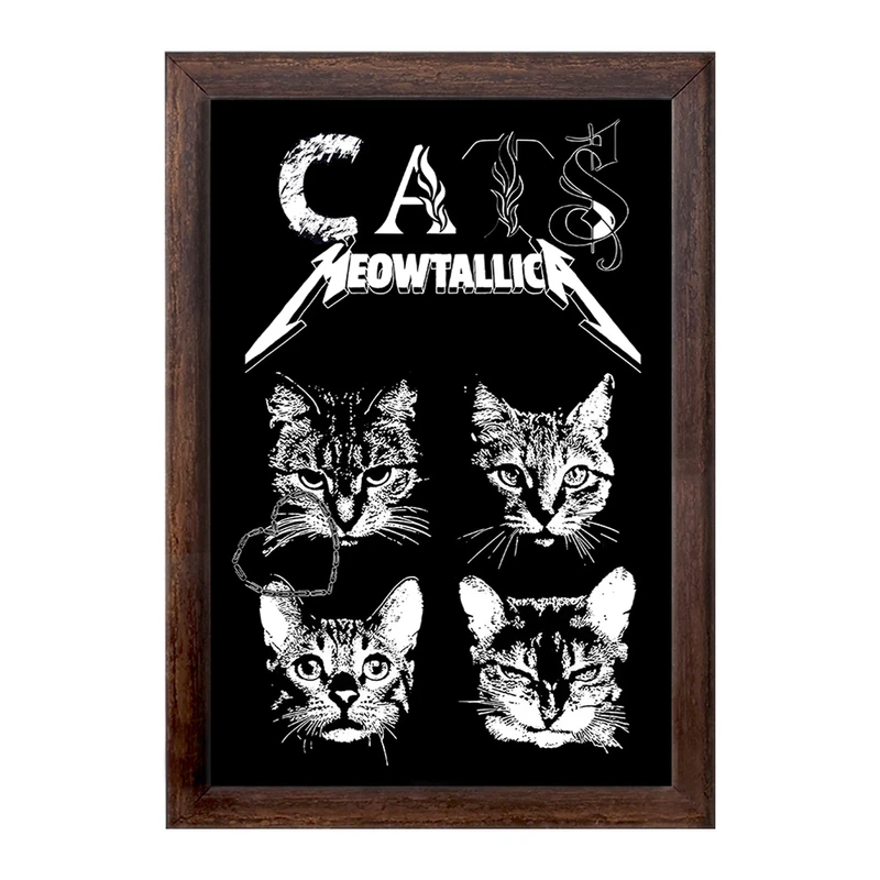 تابلو خندالو طرح میوتالیکا (Meowtallica) کد F13710