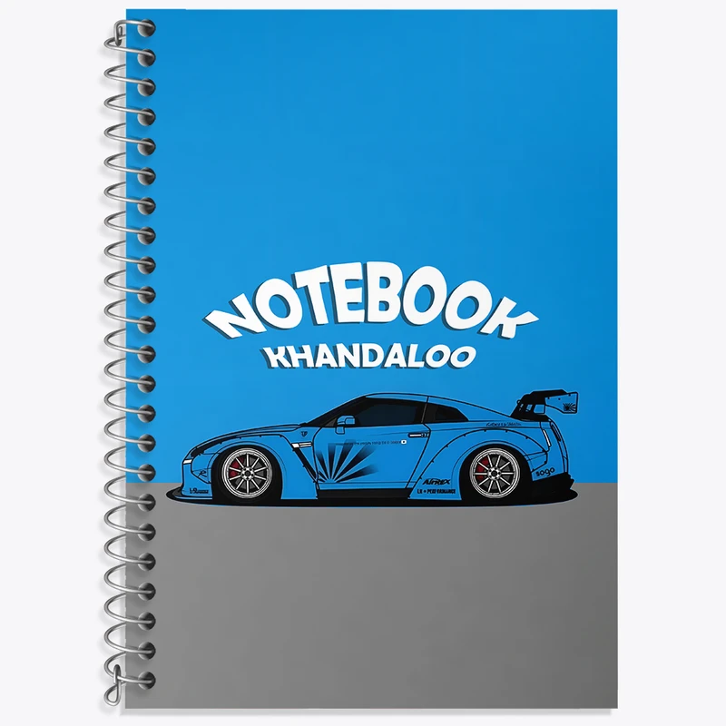 دفتر زبان 50 برگ خندالو مدل دو خط طرح نیسان (Nissan Skyline GT-R) کد N7527