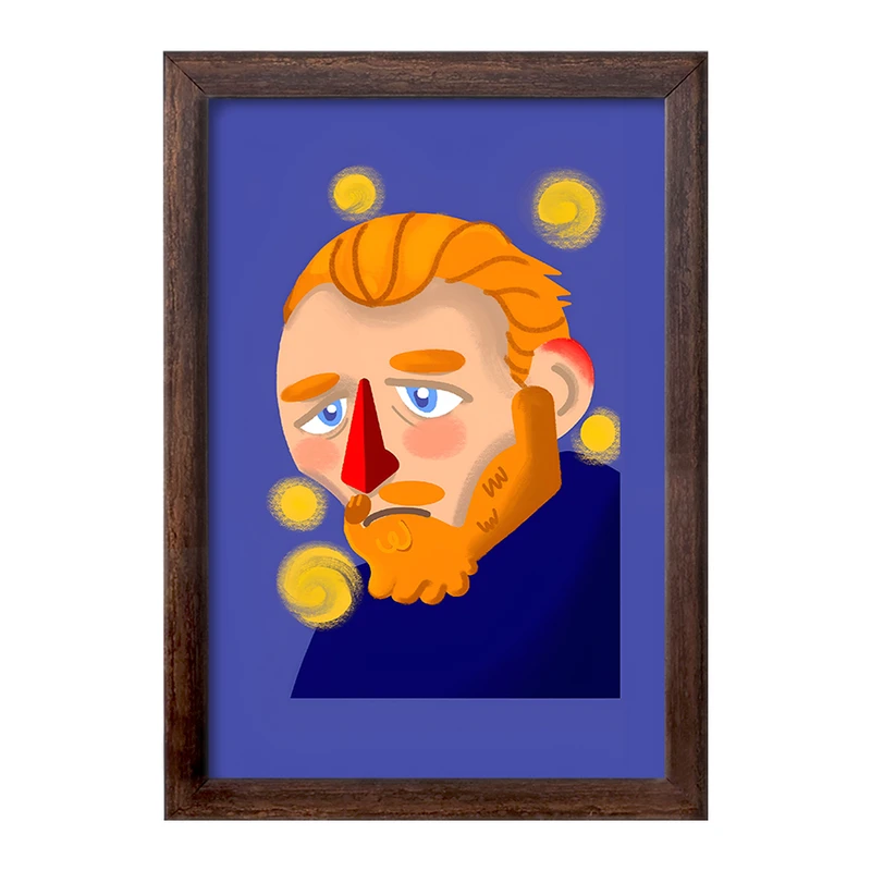 تابلو خندالو طرح ونسان ونگوگ کد F8806