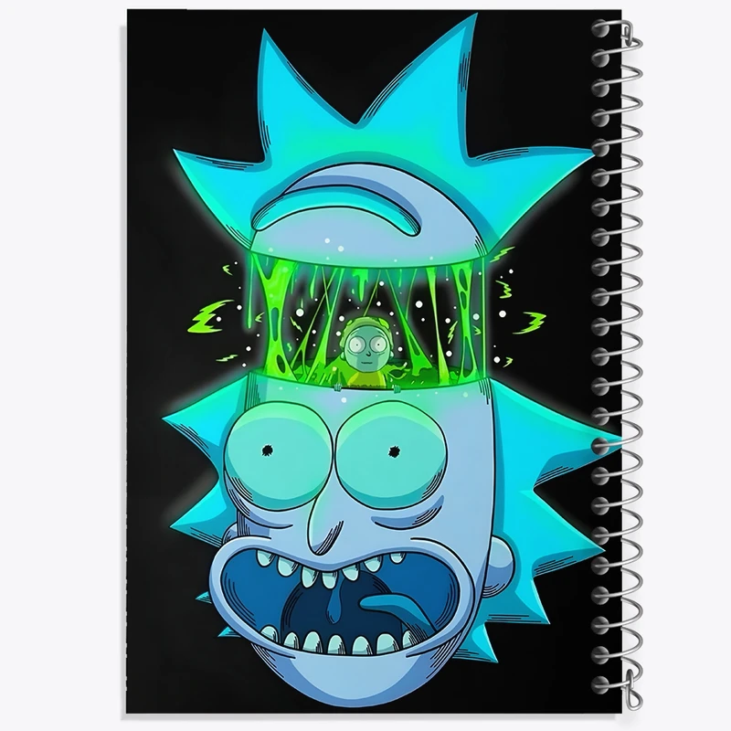 دفتر ژورنال نویسی 50 برگ خندالو مدل نقطه ای طرح ریک و مورتی (Rick and Morty) کد F4932