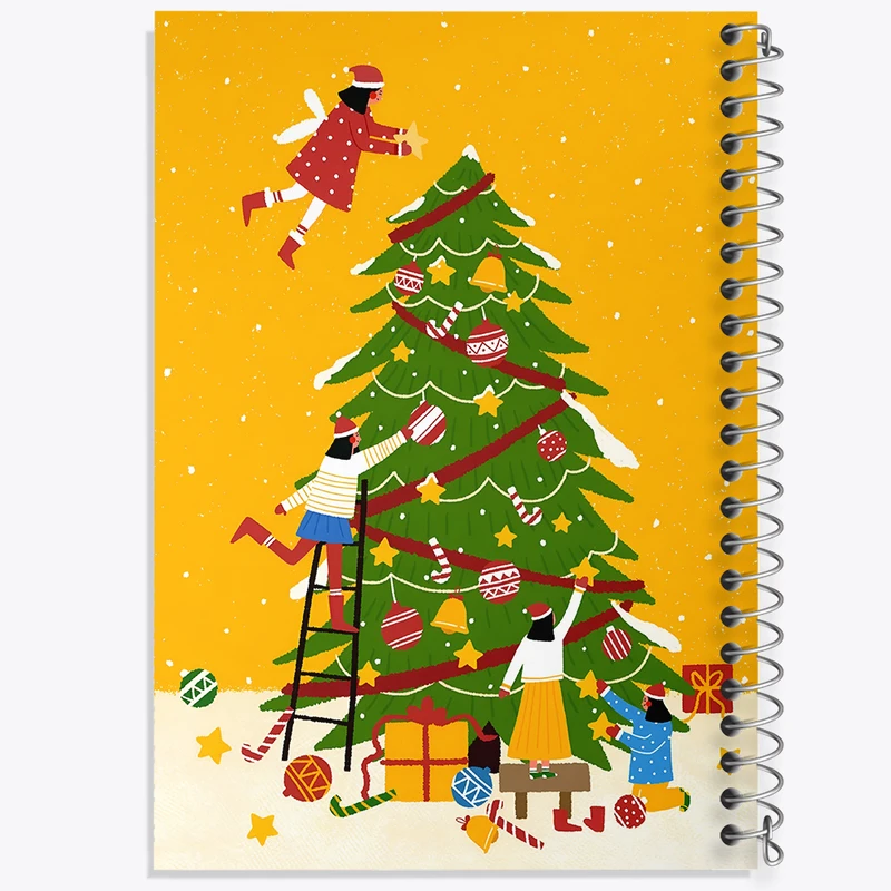 دفتر مشق 50 برگ خندالو طرح درخت کریسمس کد F8694