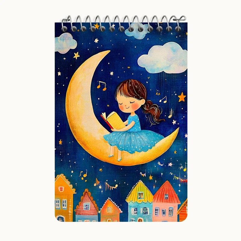 دفتر یادداشت 50 برگ خندالو طرح دخترانه کودکانه کد F10931