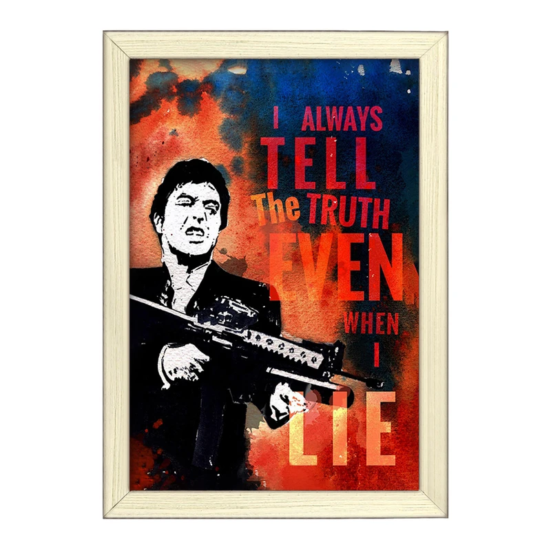 تابلو خندالو طرح صورت زخمی (The Scarface) کد F11360