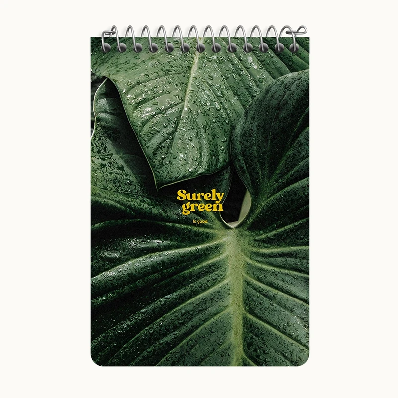 دفتر یادداشت 50 برگ خندالو طرح Surely Green Is Good کد F5659