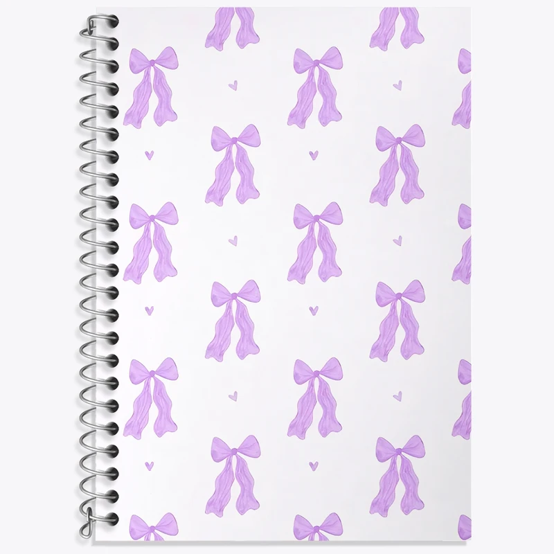 دفتر زبان 50 برگ خندالو مدل سه خط طرح پترن پاپیون کد F3719