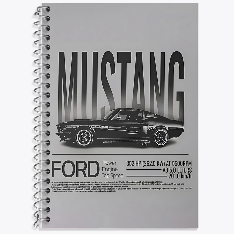 دفتر زبان 50 برگ خندالو مدل سه خط طرح ماشین فورد کد F10369