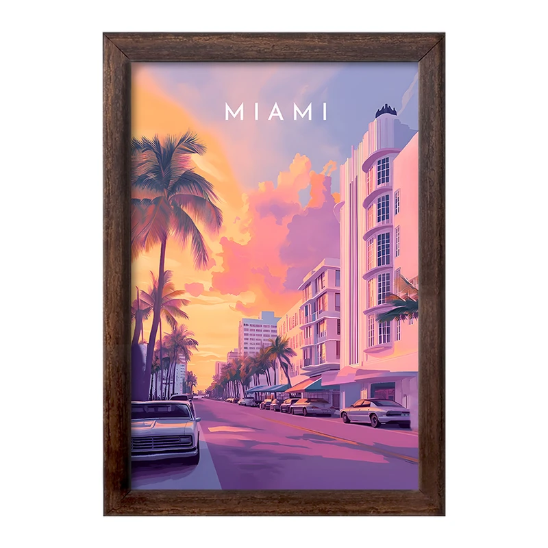 تابلو خندالو طرح میامی (Miami) کد F12896