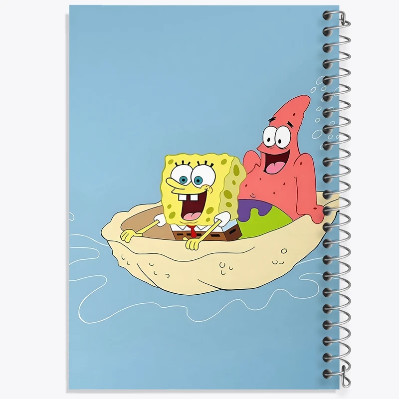 دفتر طراحی 50 برگ خندالو طرح باب اسفنجی و پاتریک کد F8602